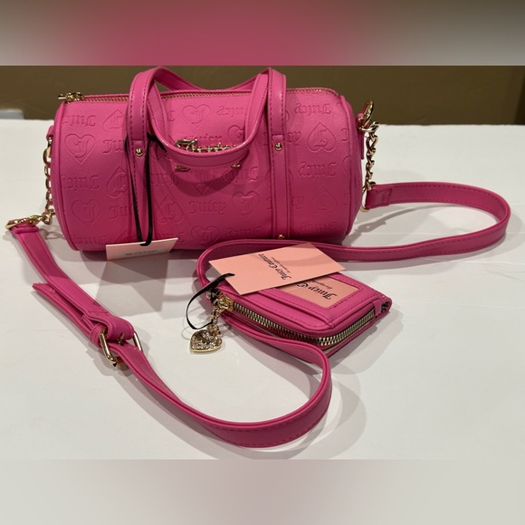 Juicy Couture - Juicy Pink Mini Barrel Bag with Card Case Wallet - Picture 6 of 9